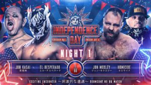 njpw strong independence day el desperado jun kasai jon moxley homicide