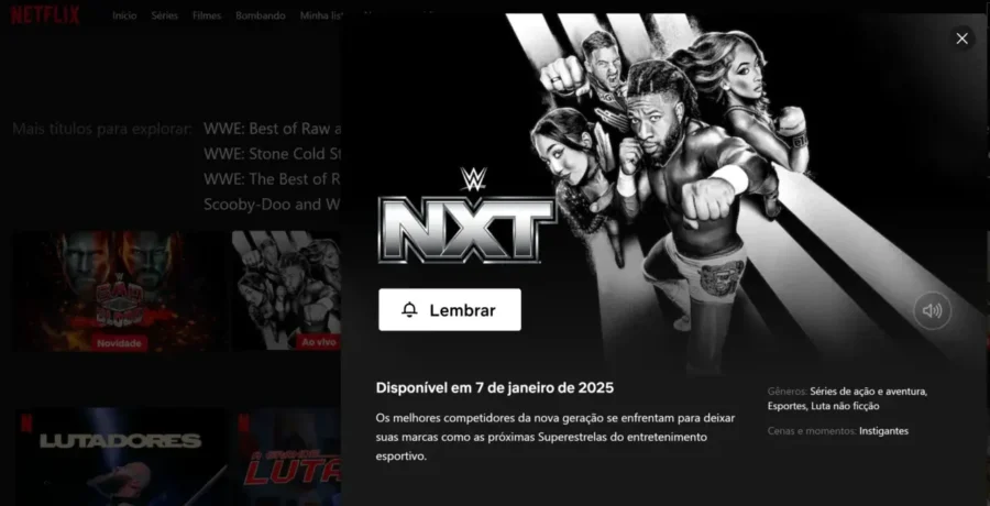 WWE NXT também estará disponível na Netflix no Brasil