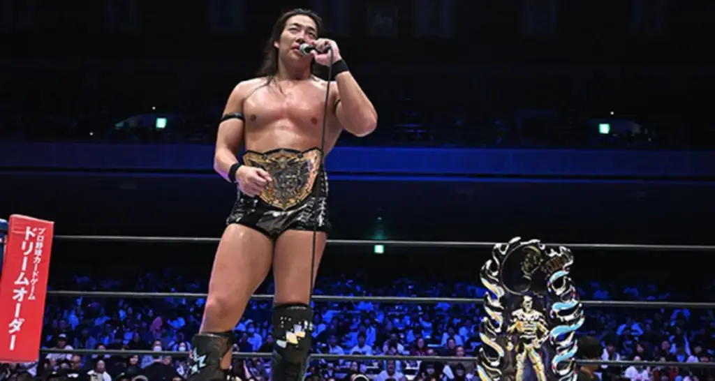Konosuke Takeshita conquista o IWGP World Heavyweight Championship