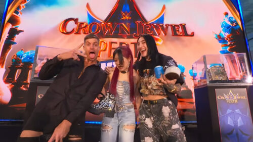 Grayson Waller e Rhea Ripley encerram o Kickoff do WWE Crown Jewel com tradição australiana