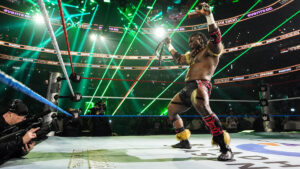 Oba Femi reage à interferência de Drew McIntyre no WWE Saturday Night’s Main Event