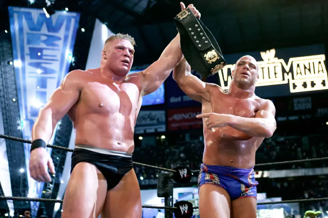 Kurt Angle Reveals How Brock Lesnar Broke His Neck During WWE Match