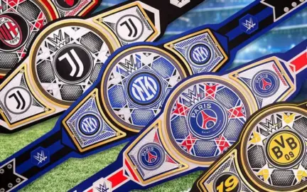 WWE Unveils Custom Belts for Top European Soccer Teams