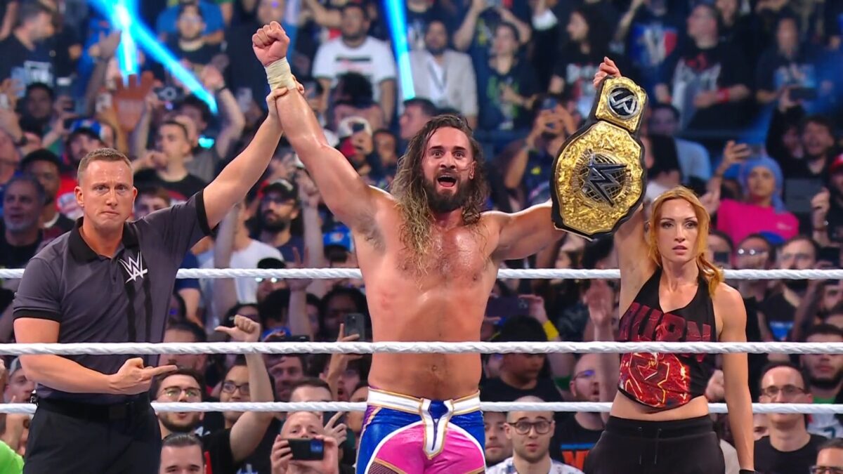 Seth Rollins Retains World Heavyweight Title With Help From Becky Lynch at WWE Clash in Paris