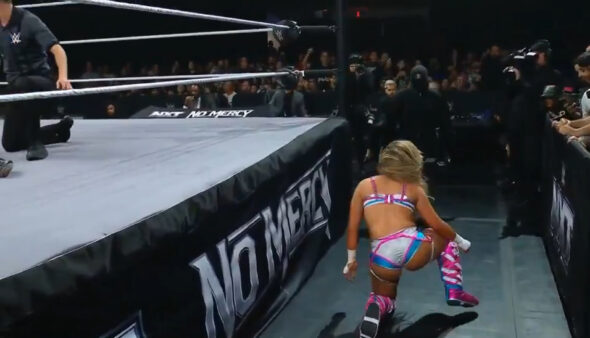 Masked Attacker Disrupts WWE NXT No Mercy Title Match