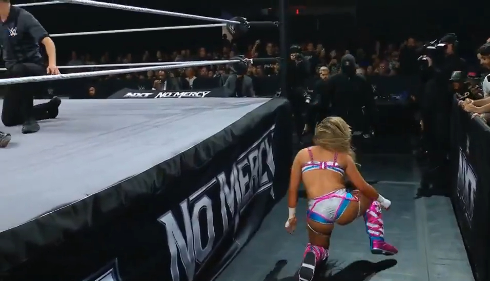 Masked Attacker Disrupts WWE NXT No Mercy Title Match