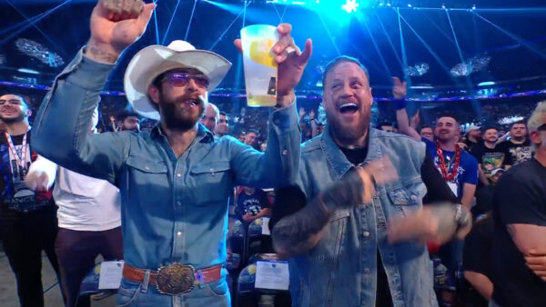 Jelly Roll and Post Malone Attend WWE Clash in Paris