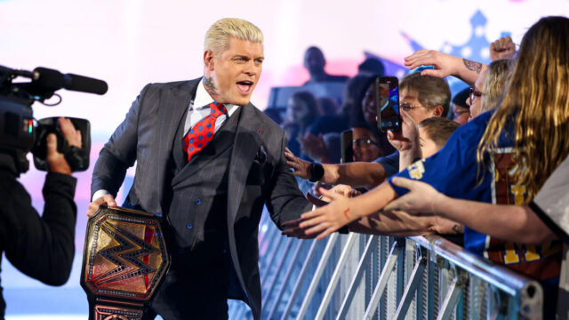 EVANSVILLE, INDIANA - SEPTEMBER 22: during Monday Night RAW at Ford Center on September 22, 2025 in Evansville, Indiana.  (Photo by WWE)